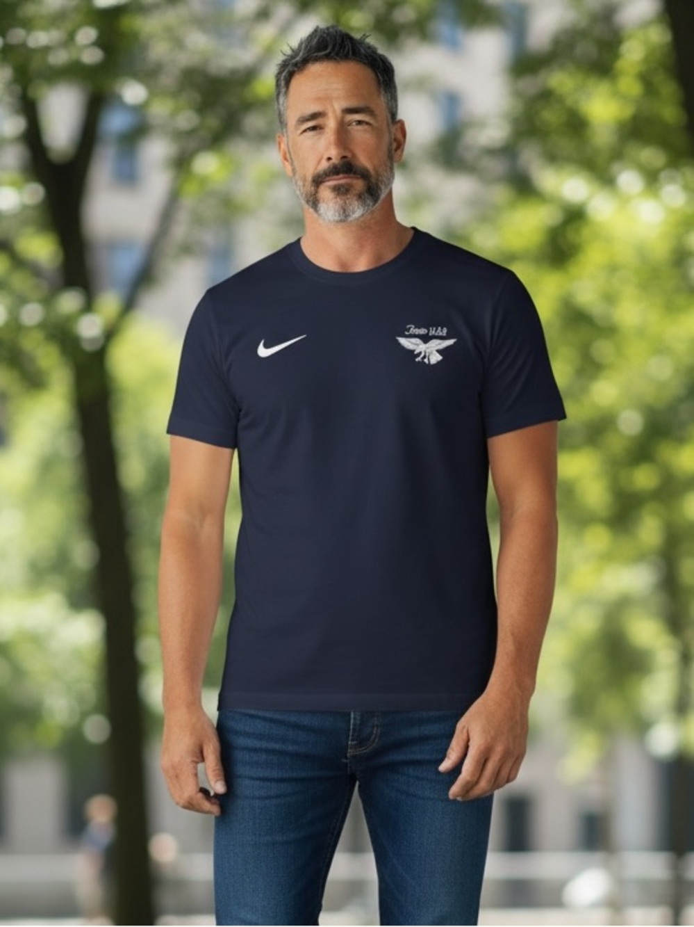 Nike Men's Team USA Tokyo,Japan 2020 Navy Short Sleeve Logo Tee